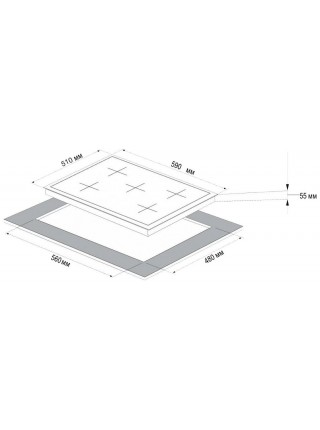 Газовая варочная панель Korting HG 697 CTN RU, черная