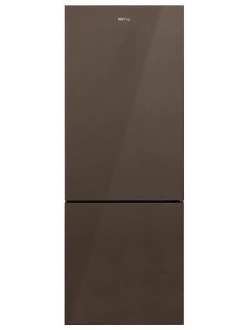 Двухкамерный холодильник Korting KNFC 71928 GBR, коричневый