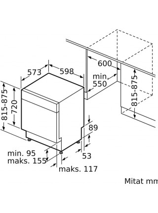 Посудомоечная машина Siemens SN43HW60CS iQ300, белая