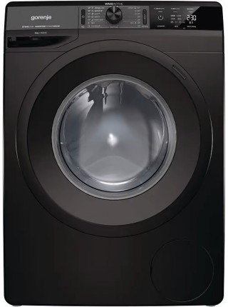 Стиральная машина Gorenje WEI843B, черная и сушильная машина Gorenje DE82ILB/G EU