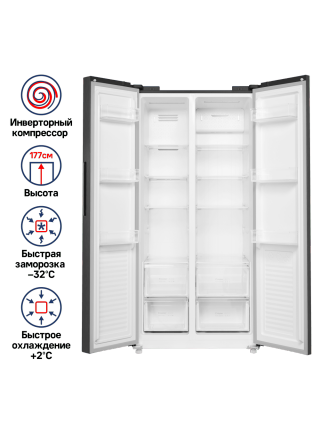Холодильник с инвертором MAUNFELD MFF177NFSE RU