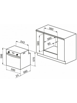 Газовый духовой шкаф Korting OGG 771 CFX, серебристый